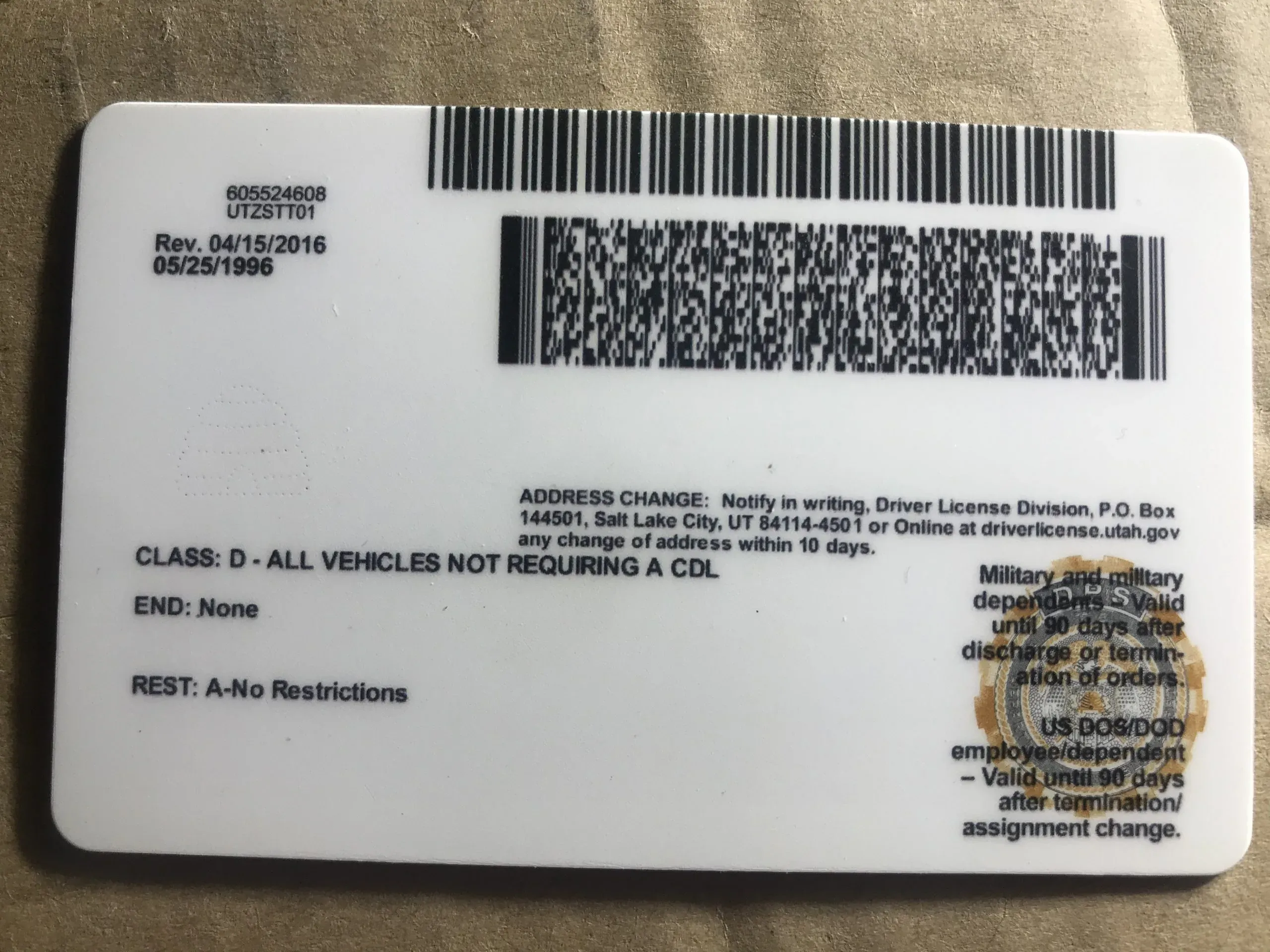 utah fake id